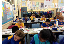 Students in the senior classes write during our whole school writing time &ndash; Literacy Festival 2014